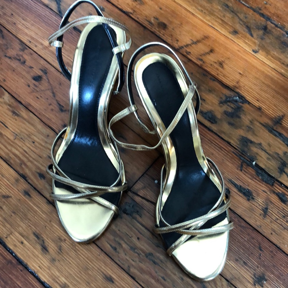Zara strappy gold heels!